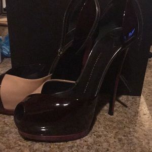 Giuseppe zanotti platform multi color heels